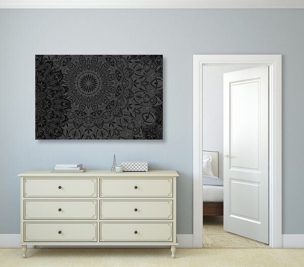 Tablou Mandala elegantă în design alb-negru