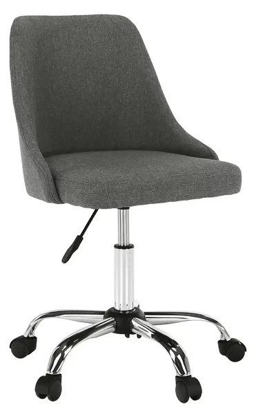 Scaun birou EDIZ, gri/crom, stofa clasica/metal, 48x57x78/88 cm