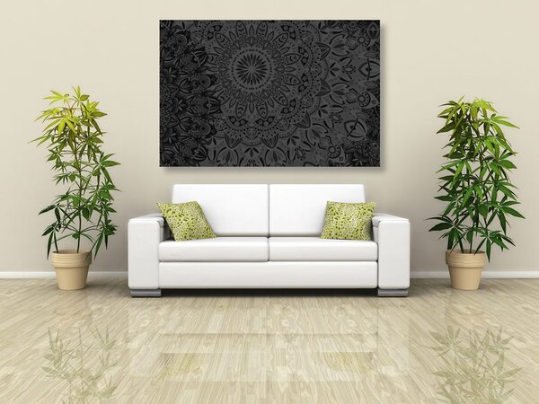 Tablou Mandala elegantă în design alb-negru