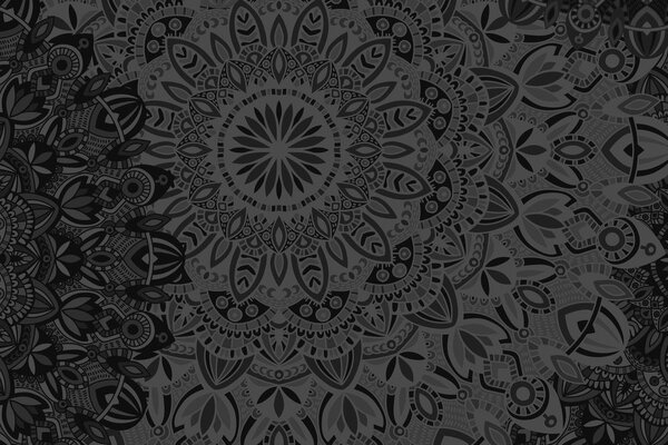 Tablou Mandala elegantă în design alb-negru