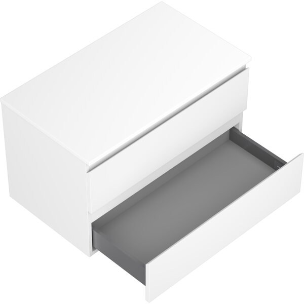 Mexen Orio, mobilier de baie 80 cm cu blat, 2 sertare, alb mat, 91A10-08047-2-BFFC01
