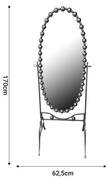 Oglinda Present metal auriu 65.5x49x170 cm