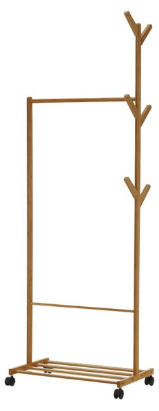 Stander haine VIKIR TYP 1, bambus, lemn, 60x35x174 cm