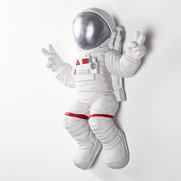Accesoriu decorativ de perete Yak-001 Astronaut Alb 35x47x10 cm