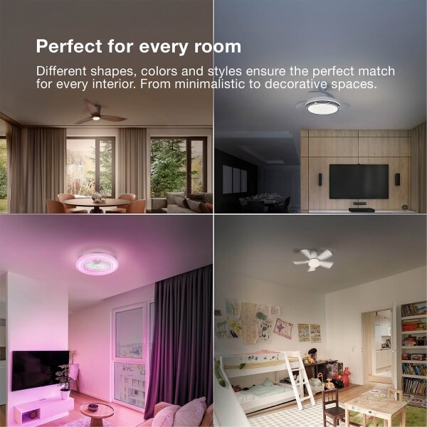 Osram - Ventilator de tavan LED RGB dimabil NORDES LED/18W/230V 3000-6500K + telecomandă