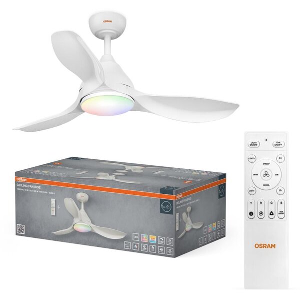 Osram - Ventilator de tavan LED RGB reglabil NORDES LED/18W/230V 3000-6500K + telecomandă
