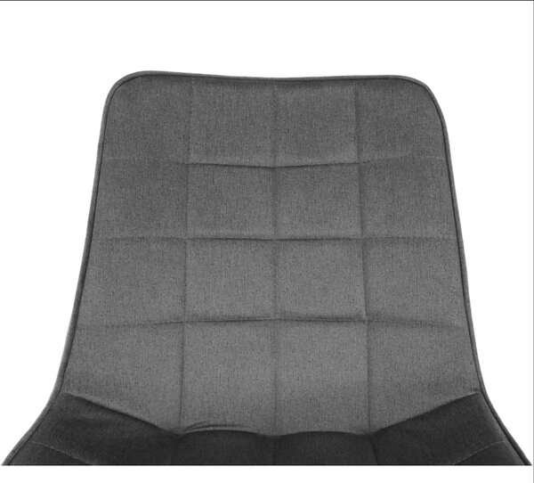 Scaun SARIN, gri/negru, catifea/metal, 54x64x82 cm