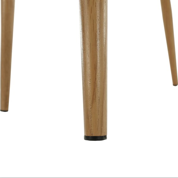 Scaun SINTIA, alb/stejar, plastic/metal, 46x53x85 cm