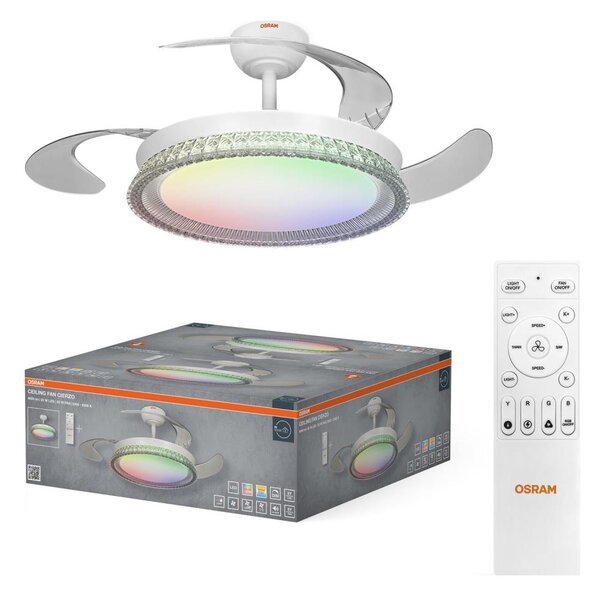 Osram - LED RGB, lumină reglabilă cu ventilator CIERZO LED/35W/230V 3000-6500K + telecomandă