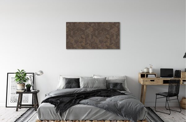 Tablouri canvas hexagoane din lemn
