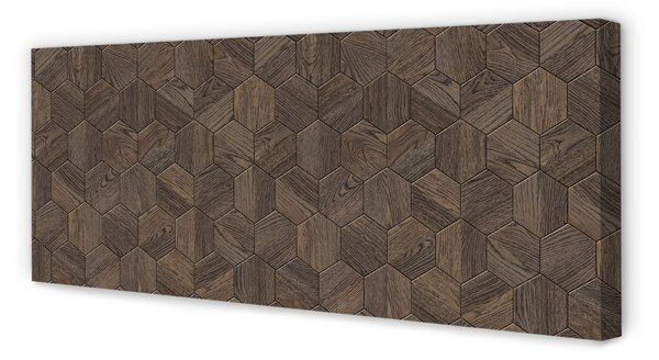 Tablouri canvas hexagoane din lemn