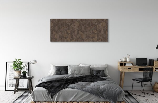 Tablouri canvas hexagoane din lemn