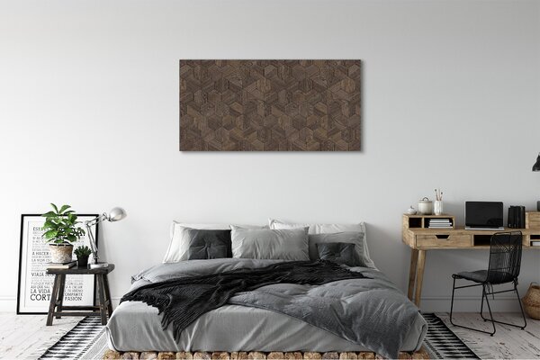 Tablouri canvas hexagoane din lemn