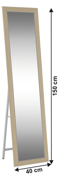 Oglinda ASUEL, bej/gri, metal/plastic, 44x150 cm