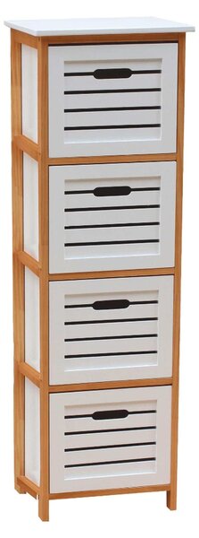 Comoda TALAS, alb/stejar natural, 32x30x109 cm