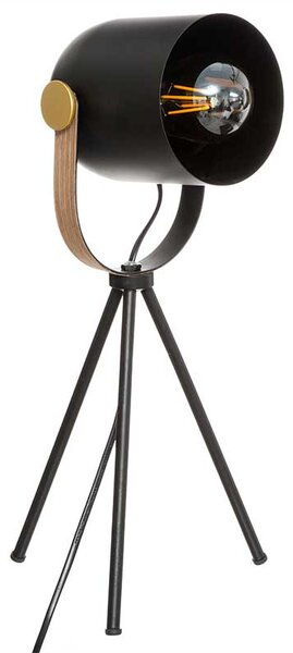 Lampa De Birou Fylora Negru-Auriu 18x16x45 cm