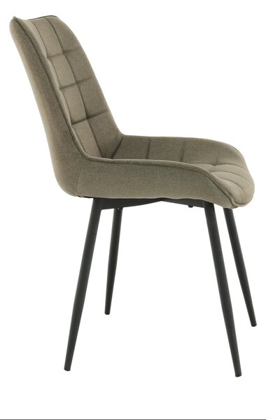 Scaun SARIN, gri maroniu taupe/negru, catifea/metal, 54x64x82 cm