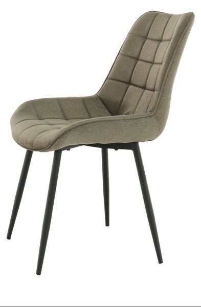 Scaun SARIN, gri maroniu taupe/negru, catifea/metal, 54x64x82 cm
