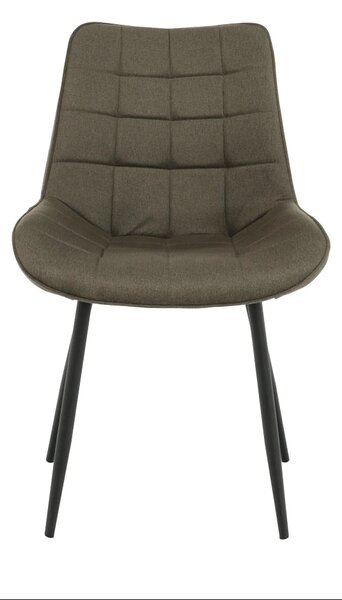 Scaun SARIN, gri maroniu taupe/negru, catifea/metal, 54x64x82 cm