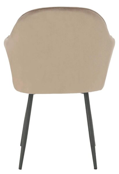 Scaun ZIRKON, gri-maro taupe/negru, stofa catifelata/metal, 56x55x82 c
