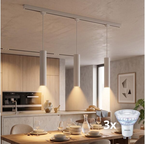 Philips - Lustră LED dimabilă pe cablu pentru sistemul de șină EASYLINK 3xGU10/7W/230V 1m albă