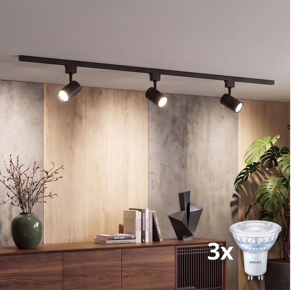 Philips - Spot LED dimmabil pe șină pentru sistemul EASYLINK 3xGU10/7W/230V 1m negru