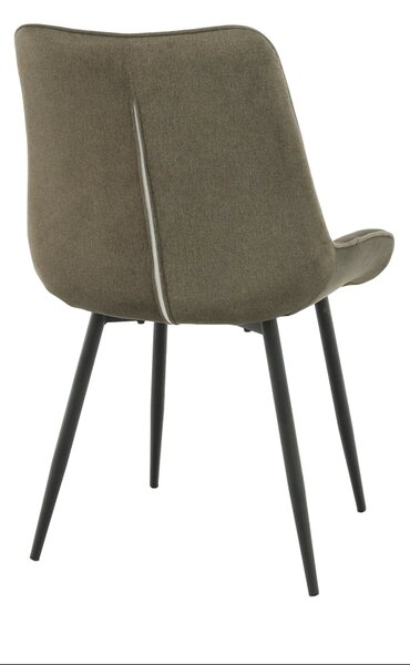 Scaun SARIN, gri maroniu taupe/negru, catifea/metal, 54x64x82 cm