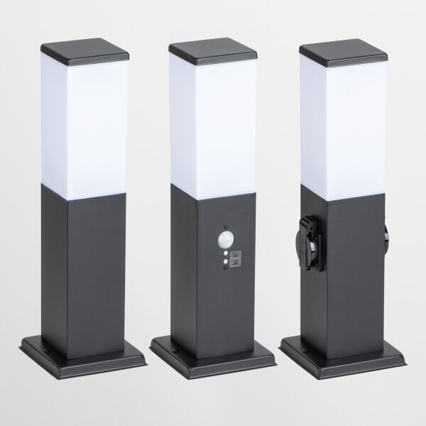 Brilagi - Lampă de exterior cu senzor NOVA 1xE27/15W/230V 40 cm IP44 neagră