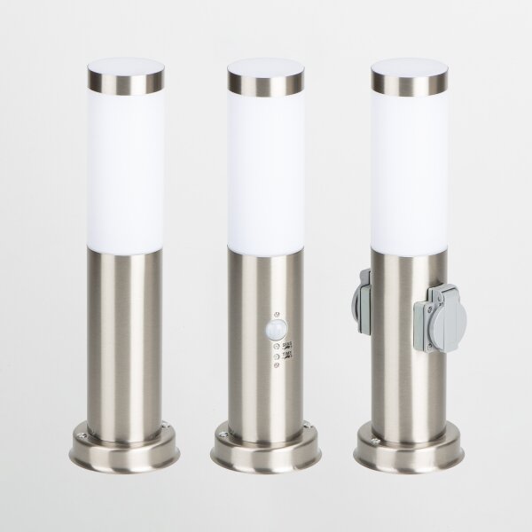 Brilagi - Lampă de exterior NOVA 1xE27/15W/230V 40 cm IP44 crom mat