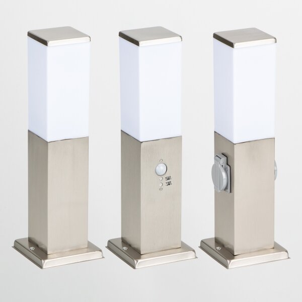 Brilagi - Lampă de exterior cu senzor NOVA 1xE27/15W/230V, 40 cm, IP44, crom mat