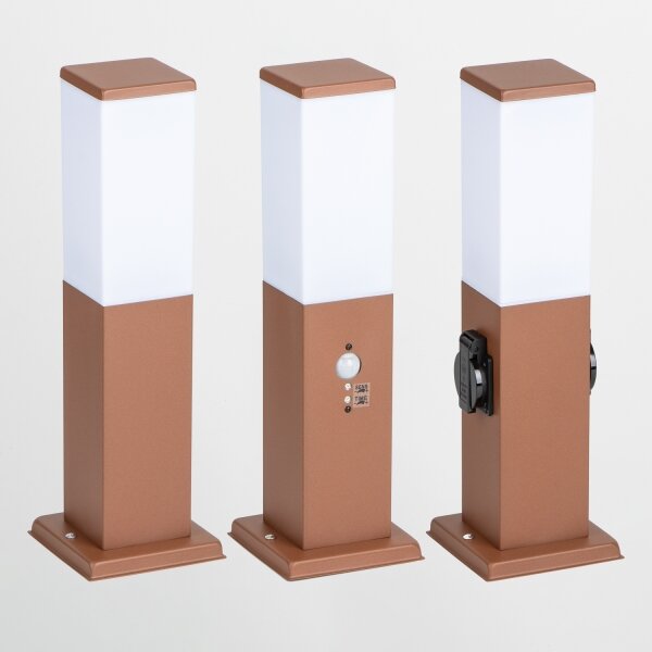 Brilagi - Lampă de exterior cu senzor NOVA 1xE27/15W/230V 40 cm IP44 maro