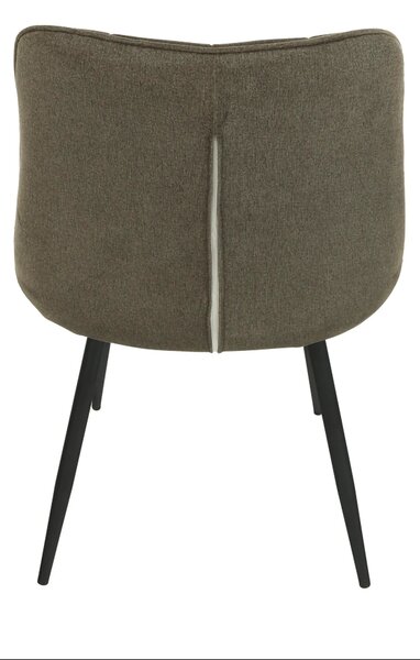 Scaun SARIN, gri maroniu taupe/negru, catifea/metal, 54x64x82 cm