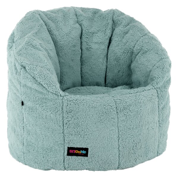 Fotoliu puf ALMERO, verde menta, material textil, 75x75 cm