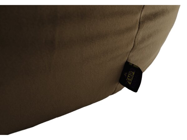 Fotoliu puf TRIKALO, maro taupe, material textil, 75x100 cm