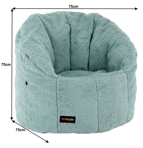 Fotoliu puf ALMERO, verde menta, material textil, 75x75 cm