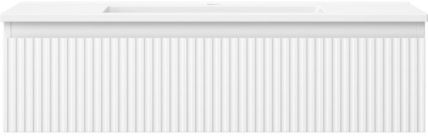 Mexen Rivel, mobilier de baie 90 cm cu lavoar Otis, 1 sertar, canelat, alb mat, 91A20-09023-1-BF01-W18M01