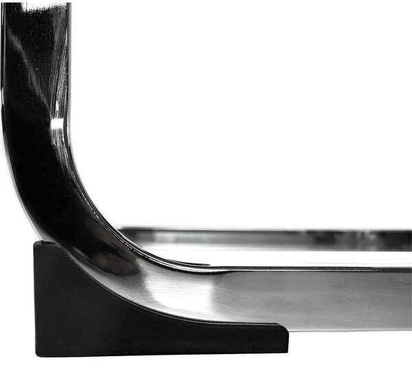 Scaun VATENA, alb/crom, piele ecologica/metal, 42x56x99 cm