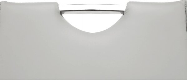 Scaun TOSENA, gri deschis/crom, piele ecologica/metal, 44x61x98 cm