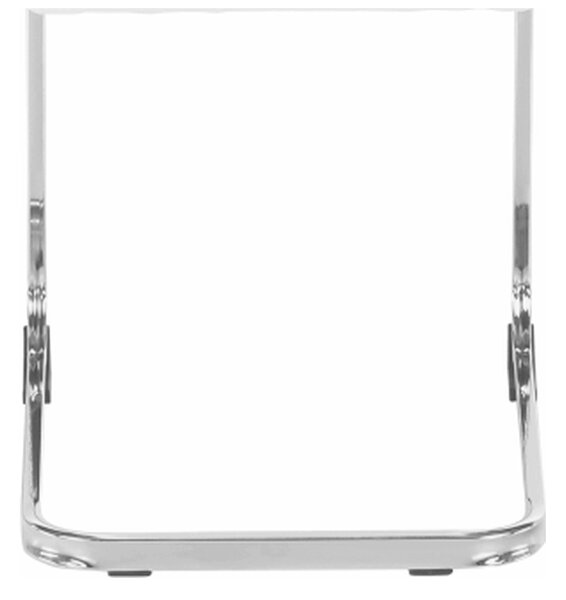 Scaun VATENA, alb/crom, piele ecologica/metal, 42x56x99 cm