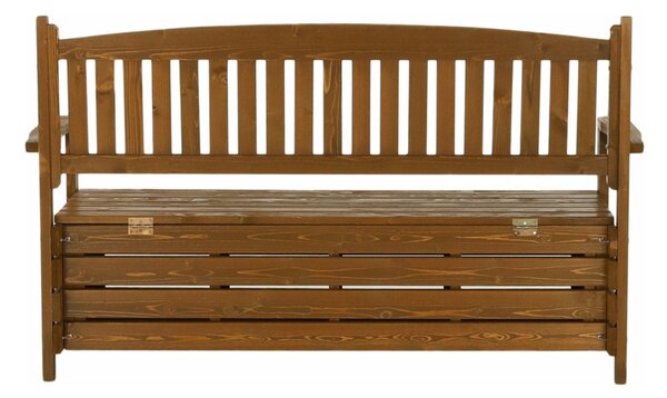 Banca gradina AMULA, stejar inchis, lemn, 150x58x88 cm