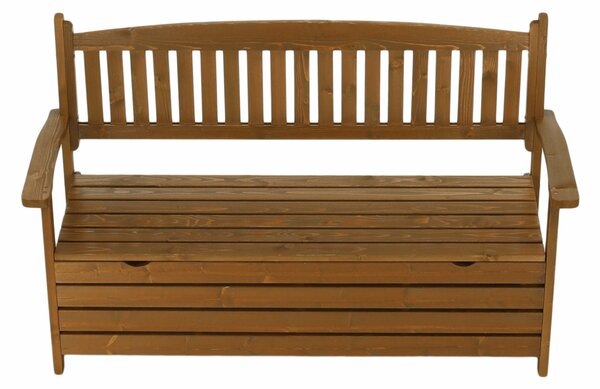 Banca gradina AMULA, stejar inchis, lemn, 150x58x88 cm