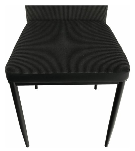 Scaun ENRA, gri inchis/negru, textil/metal, 41x46x98 cm