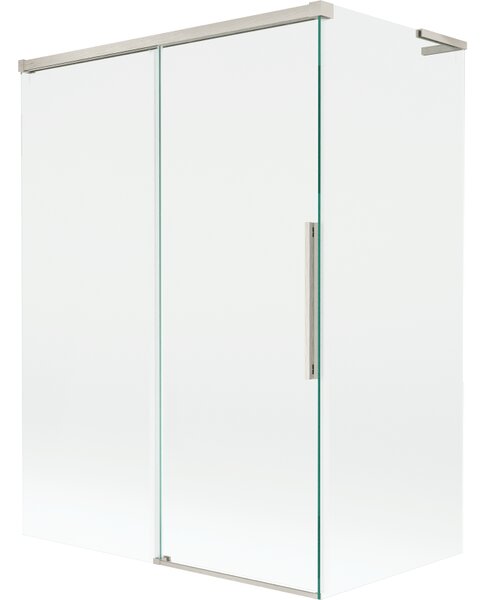 Mexen Rox, paravan de cadă cu 2 aripi, tip L, 120 + 70 x 150 cm, sticlă transparentă de 8 mm, profil din oțel, 8C9L-120-070-97-00
