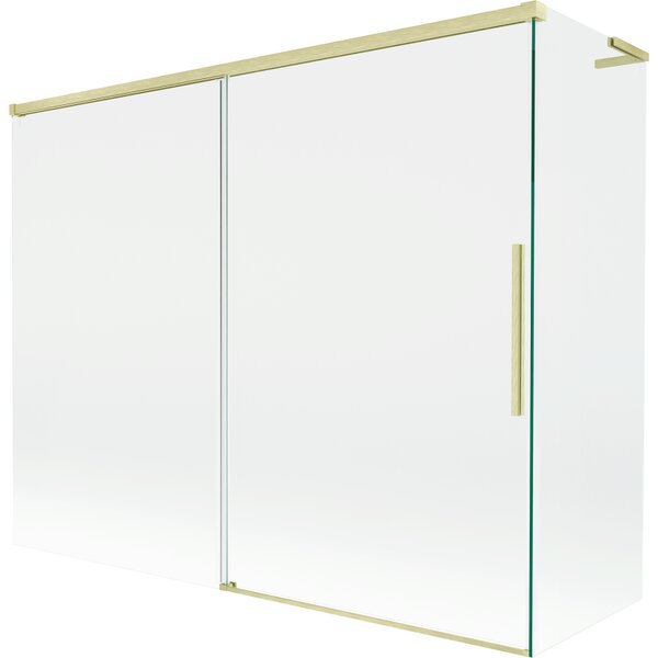 Mexen Rox, paravan de baie culisant L cu 2 aripi 190 + 80 x 150 cm, sticlă transparentă de 8 mm, profil auriu mat, 8C9L-190-080-55-00
