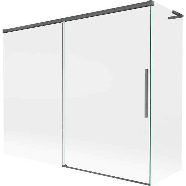 Mexen Rox, paravan de baie culisant L cu 2 aripi 190 + 80 x 150 cm, sticlă transparentă de 8 mm, profil grafit periat, 8C9L-190-080-66-00