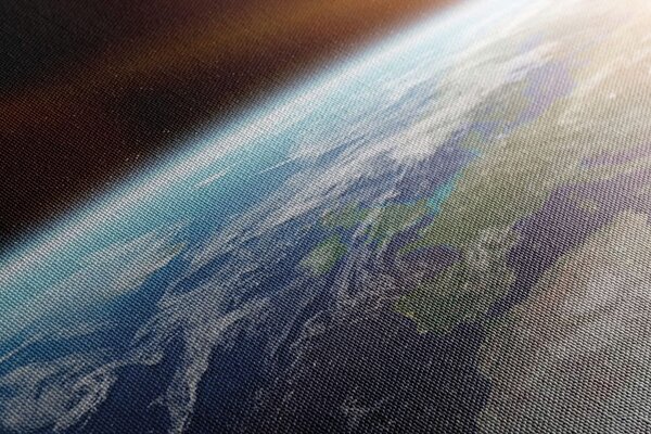 Tablou vedere la planetă din univers