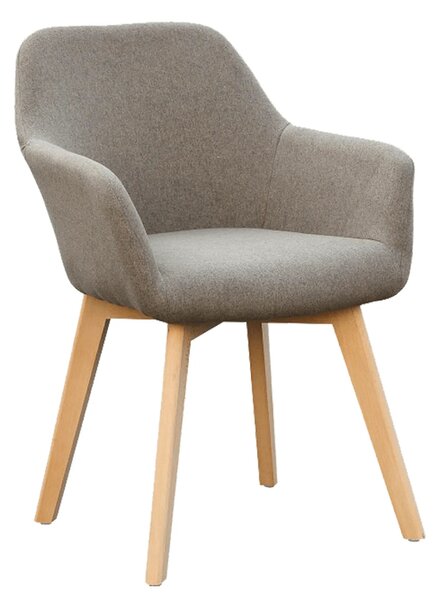 Scaun CLORIN NEW, grej/fag, tesatura/lemn, 56x60x82 cm