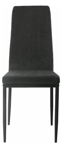 Scaun ENRA, gri inchis/negru, textil/metal, 41x46x98 cm