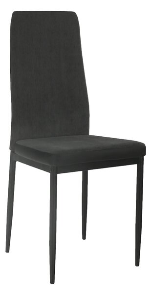 Scaun ENRA, gri inchis/negru, textil/metal, 41x46x98 cm