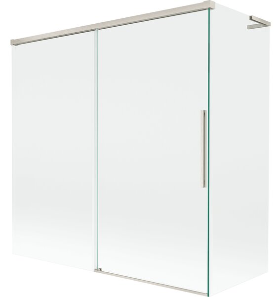 Mexen Rox, paravan de cadă cu 2 aripi, tip L, 160 + 70 x 150 cm, sticlă transparentă de 8 mm, profil din oțel, 8C9L-160-070-97-00